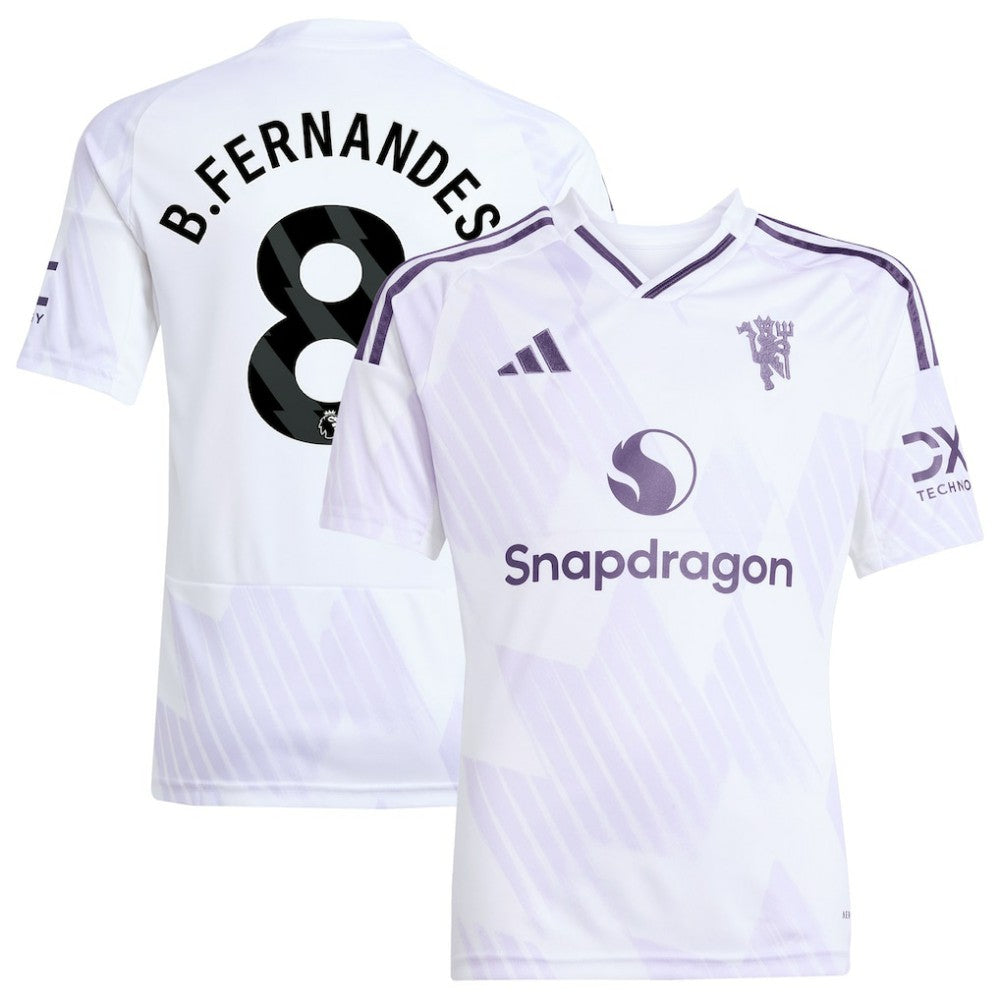 Bruno Fernandes Manchester United Youth 2025/26 Away Replica Player Jersey - White | Adidas online