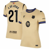 Frenkie de Jong Barcelona Women's 2025/26 Away Stadium Replica Jersey - Gold | Nike cheap