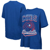 Chicago Cubs Majestic Threads Women's Oversized First Base T-Shirt - Royal