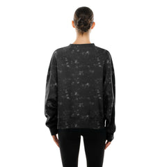 Chicago Bulls Women's Throwback Collection Mineral Wash Crewneck Sweatshirt - Black | New Era sale