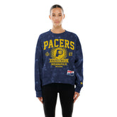 Indiana Pacers Women's Throwback Collection Mineral Wash Crewneck Sweatshirt - Navy | New Era sale