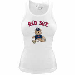 Boston Red Sox Tiny Turnip Women's Fitted Teddy Bear Tri-Blend Tank Top - White