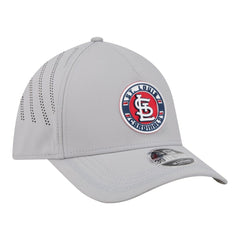 St. Louis Cardinals Patch 39THIRTY A-Frame M-Crown Perforated Flex Hat - Gray | New Era