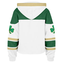 Chicago Blackhawks '47 Women's McLucky Cropped Lacer Hoodie White