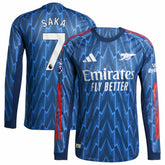 Bukayo Saka Arsenal 2025/26 Away Long Sleeve Player Jersey - Blue | Adidas for sale