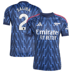 William Saliba Arsenal 2025/26 Away Replica Player Jersey - Blue | Adidas online