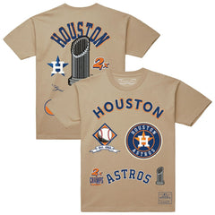 Houston Astros Legacy Defined T-Shirt - Cream | Mitchell & Ness