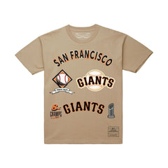 San Francisco Giants Legacy Defined T-Shirt - Cream | Mitchell & Ness