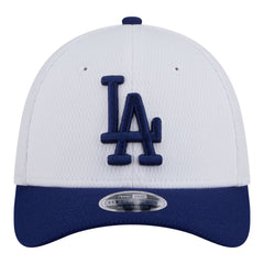 Los Angeles Dodgers Youth Baseball 39THIRTY M-Crown Flex Hat - White/Royal | New Era