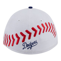 Los Angeles Dodgers Youth Baseball 39THIRTY M-Crown Flex Hat - White/Royal | New Era