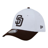 San Diego Padres Youth Baseball 39THIRTY M-Crown Flex Hat - White/Brown | New Era