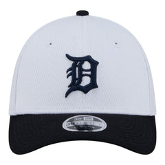 Detroit Tigers Youth Baseball 39THIRTY M-Crown Flex Hat - White/Navy | New Era