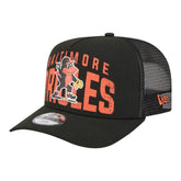 Baltimore Orioles Youth Logo Fade A-Frame 9FIFTY Snapback Hat - Black | New Era