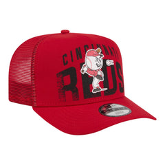 Cincinnati Reds Youth Logo Fade A-Frame 9FIFTY Snapback Hat - Red | New Era