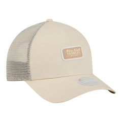 New York Yankees Women's Tonal Patch 9FORTY M-Crown A-Frame Trucker Adjustable Hat - Light Beige | New Era
