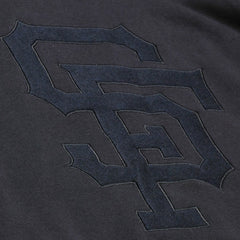 San Francisco Giants Phantom Fleece Crewneck Sweatshirt - Black | Mitchell & Ness