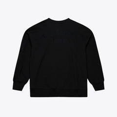 Chicago Cubs Phantom Fleece Crewneck Sweatshirt - Black | Mitchell & Ness