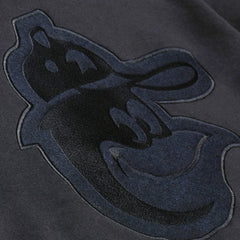 Baltimore Orioles Phantom Fleece Crewneck Sweatshirt - Black | Mitchell & Ness