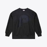 Philadelphia Phillies Phantom Fleece Crewneck Sweatshirt - Black | Mitchell & Ness