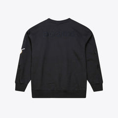 San Diego Padres Phantom Fleece Crewneck Sweatshirt - Black | Mitchell & Ness