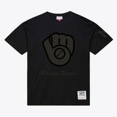 Milwaukee Brewers Cooperstown Collection Phantom T-Shirt - Black | Mitchell & Ness