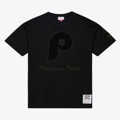 Philadelphia Phillies Cooperstown Collection Phantom T-Shirt - Black | Mitchell & Ness