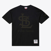 St. Louis Cardinals Cooperstown Collection Phantom T-Shirt - Black | Mitchell & Ness