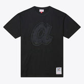 Atlanta Braves Cooperstown Collection Phantom T-Shirt - Black | Mitchell & Ness