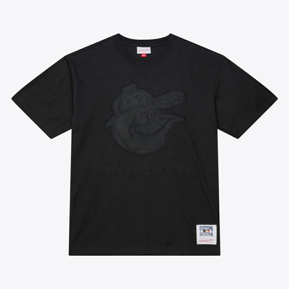 Baltimore Orioles Cooperstown Collection Phantom T-Shirt - Black | Mitchell & Ness