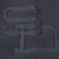 San Diego Padres Phantom Fleece Hoodie - Black | Mitchell & Ness