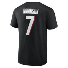 Bijan Robinson Atlanta Falcons Icon Name & Number T-Shirt - Black cheap
