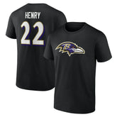 Derrick Henry Baltimore Ravens Icon Name & Number T-Shirt - Black online