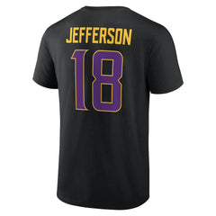 Justin Jefferson Minnesota Vikings Icon Name & Number T-Shirt - Black discount