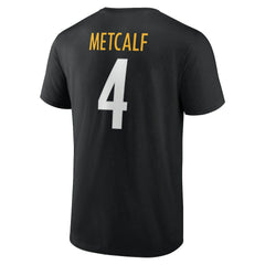 DK Metcalf Pittsburgh Steelers Icon Name & Number T-Shirt - Black sale