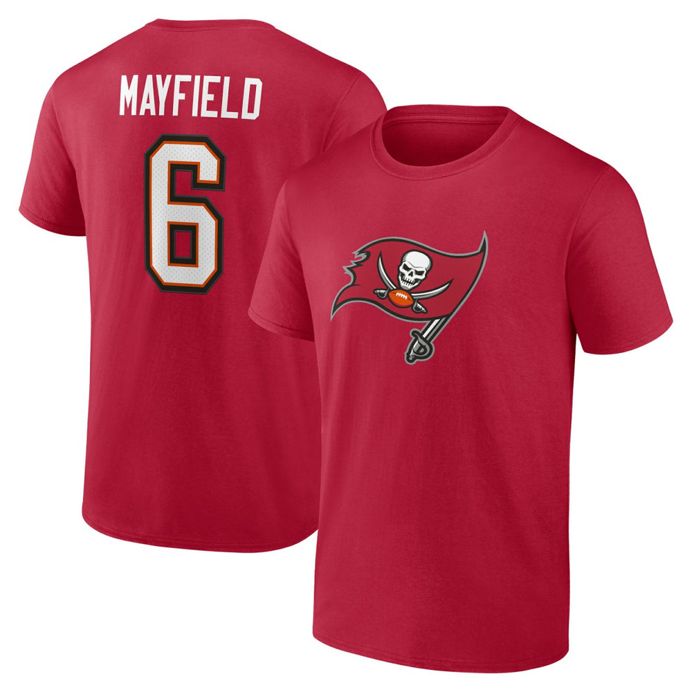 Baker Mayfield Tampa Bay Buccaneers Icon Name & Number T-Shirt - Red on sale