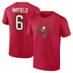 Baker Mayfield Tampa Bay Buccaneers Icon Name & Number T-Shirt - Red on sale