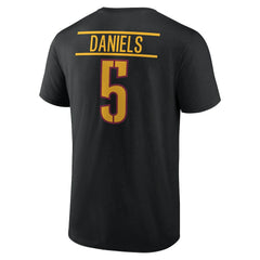 Jayden Daniels Washington Commanders Icon Name & Number T-Shirt - Black sale