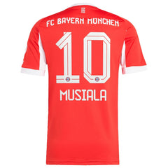 Jamal Musiala Bayern Munich Home 2025/26 Replica Player Jersey - Red | Adidas for sale
