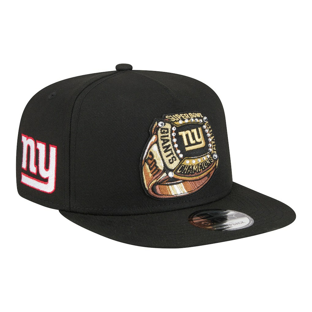 New York Giants New Era Super Bowl Ring 9FIFTY A-Frame Adjustable Hat - Black online