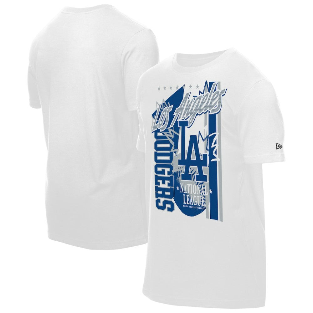 Los Angeles Dodgers Big Graphic Domestic T-Shirt - White | New Era