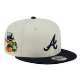 Atlanta Braves Localized 9FIFTY Snapback Hat - Cream/Navy | New Era
