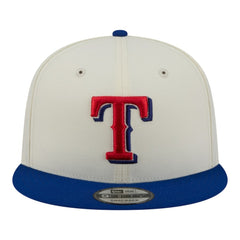Texas Rangers Localized 9FIFTY Snapback Hat - Cream/Royal | New Era