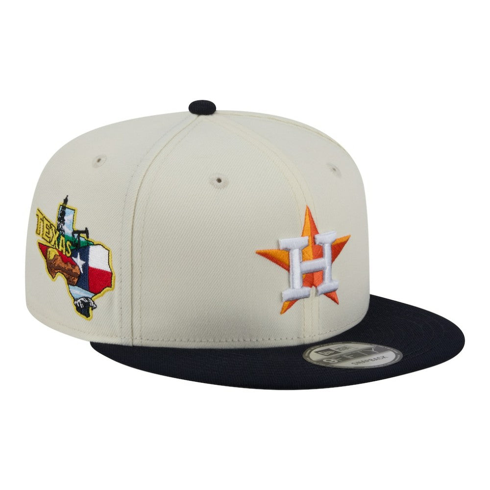 Houston Astros Localized 9FIFTY Snapback Hat - Cream/Navy | New Era