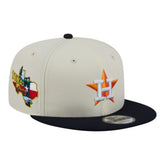Houston Astros Localized 9FIFTY Snapback Hat - Cream/Navy | New Era