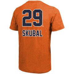 Tarik Skubal Detroit Tigers Majestic Threads Triblend Name & Number T-Shirt - Orange