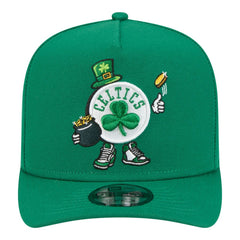 Boston Celtics Injection Cartoon Logo A-Frame 9FIFTY Adjustable Hat - Kelly Green | New Era discount
