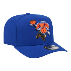 New York Knicks Injection Cartoon Logo A-Frame 9FIFTY Adjustable Hat - Blue | New Era online