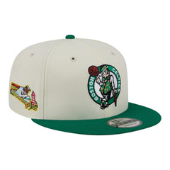Boston Celtics Injection Localized 9FIFTY Snapback Hat - White | New Era sale