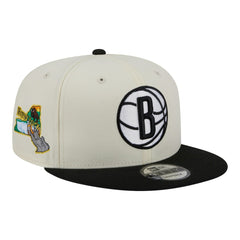 Brooklyn Nets Injection Localized 9FIFTY Snapback Hat - White | New Era cheap