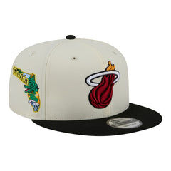 Miami Heat Injection Localized 9FIFTY Snapback Hat - White | New Era for sale